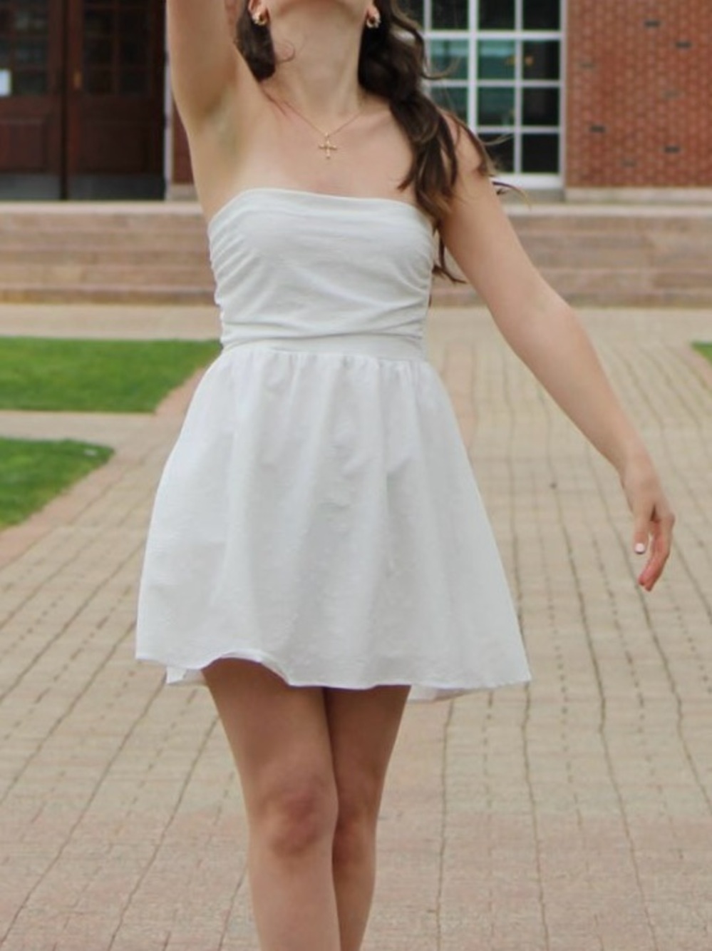 White Strapless Sundress - Simple Summer Dress